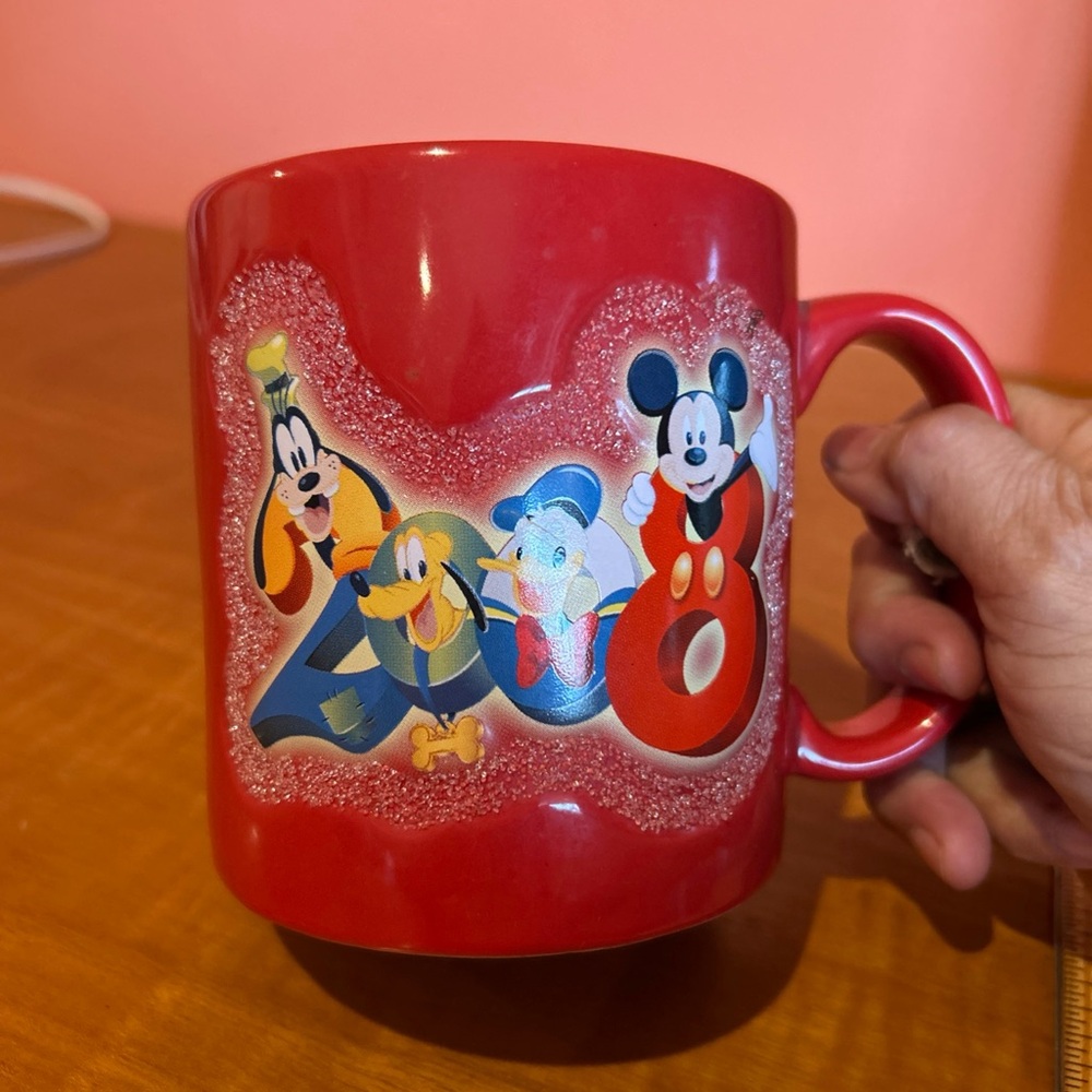 Disney Red Mug with Mickey and Friends 2008